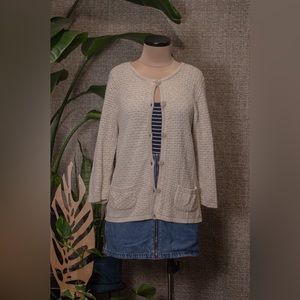 Creme Bubble Knit Cardigan Christopher & Banks